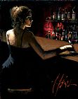 Fabian Perez Luciana at The Bar painting